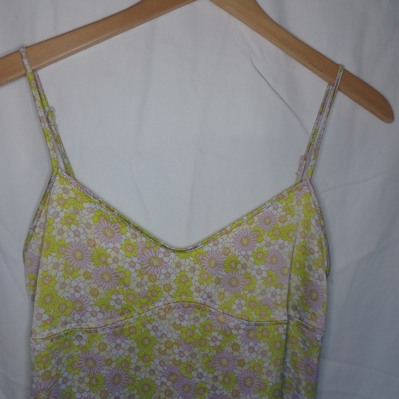 ZARA Floral A-Line Dress - Green and Purple - Picture 2 of 9